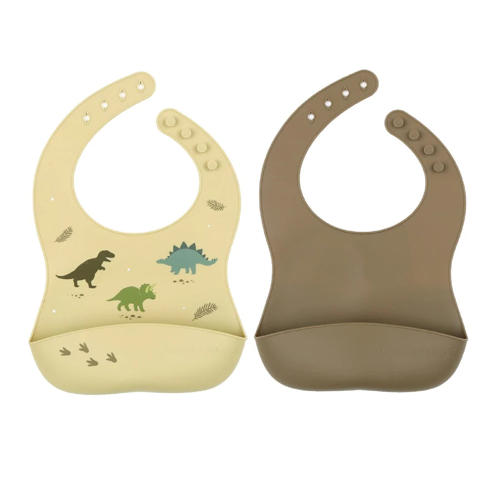 A Little Lovely Silicone Bibs - Dinosaurs