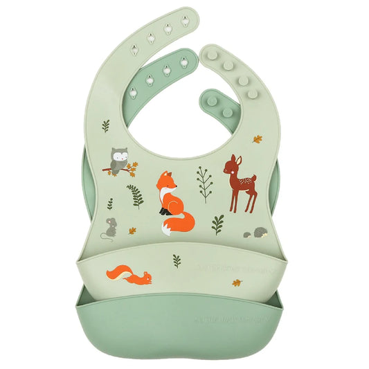A Little Lovely Silicone Bibs - Forest Friends