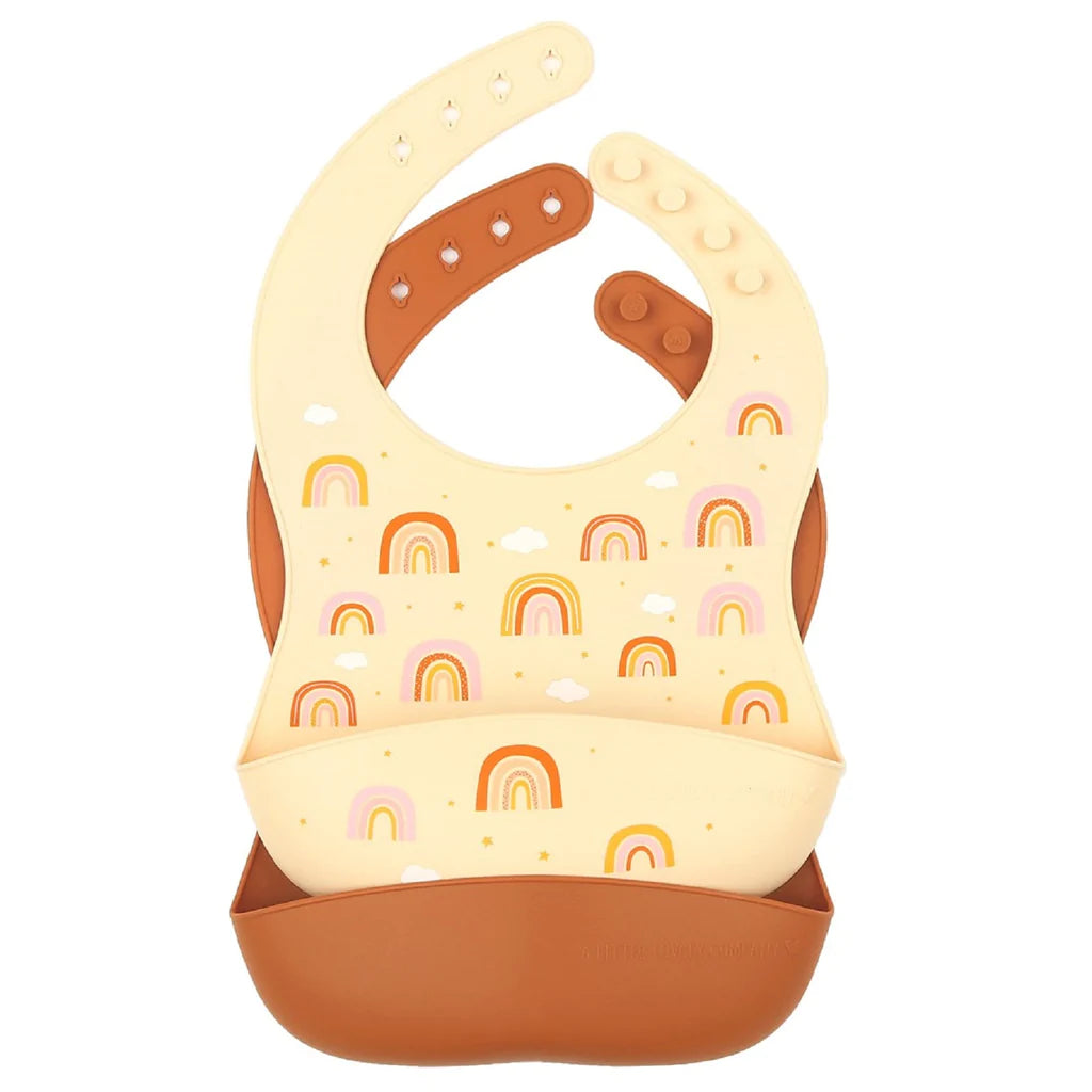 A Little Lovely Silicone Bibs - Rainbows