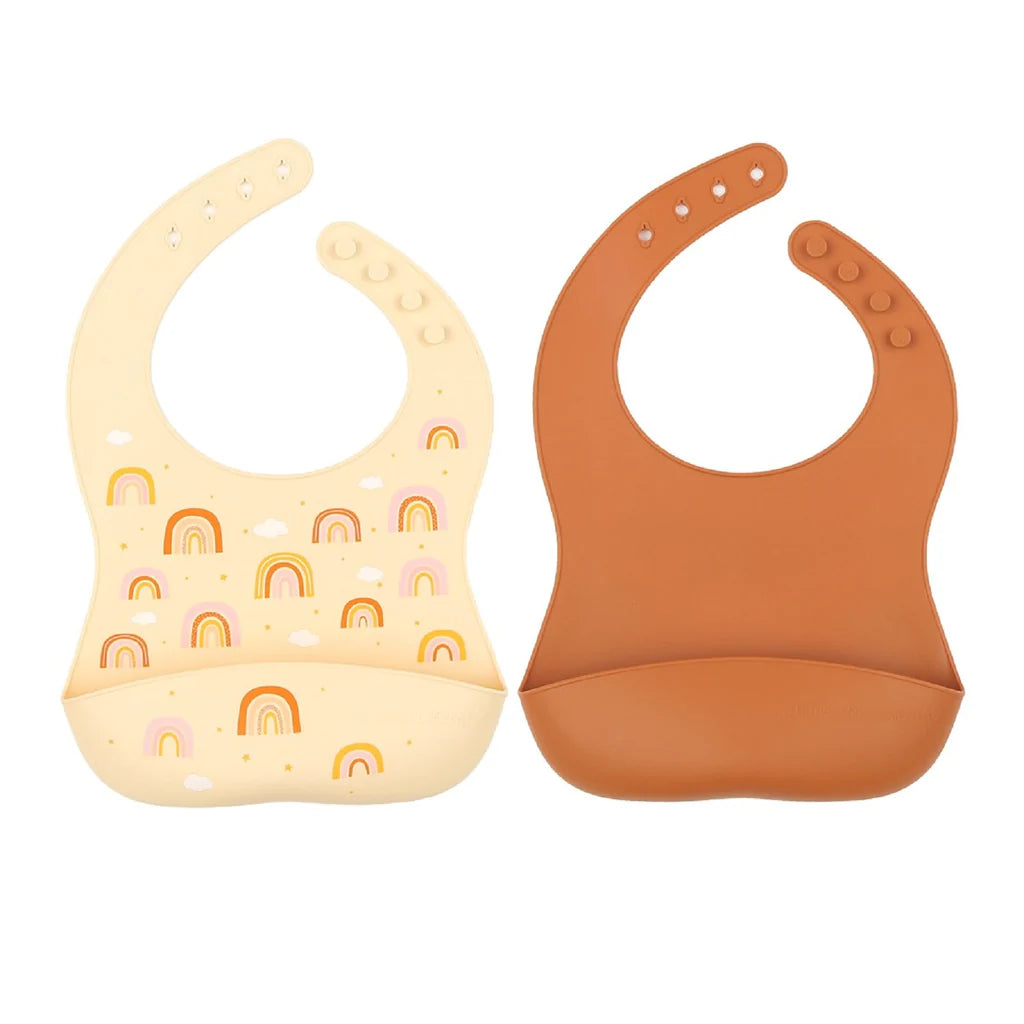 A Little Lovely Silicone Bibs - Rainbows