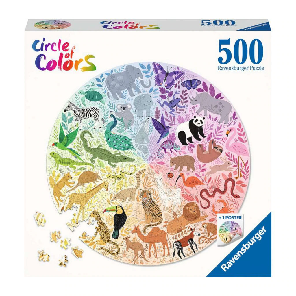 Ravensburger Circle of Colors 500 Piece Puzzle - Animals