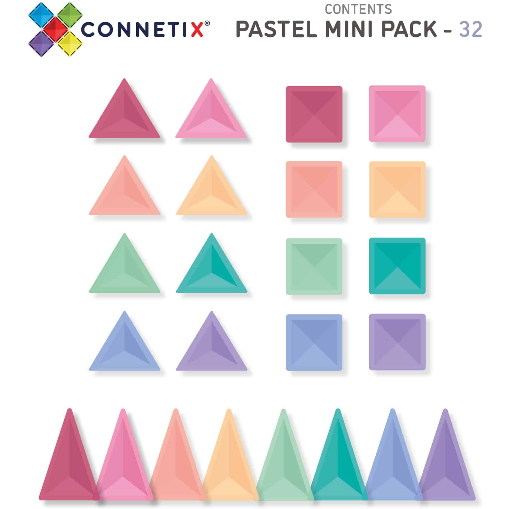 Connetix 32 Piece Pastel Mini Pack