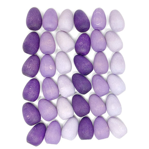 Grapat Wood Mandala Eggs Purples 36 Pieces