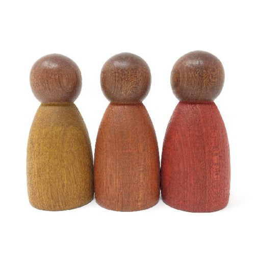 Grapat Wood Dark Warm Colour Nins 3 Pieces