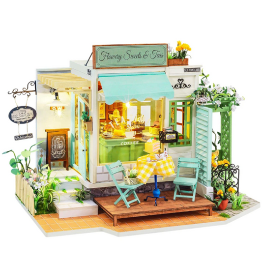 Hands Craft DIY Miniature House Flowery Sweets & Teas