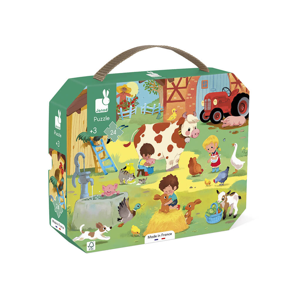 Janod A Day at the Farm 24 Piece Puzzle