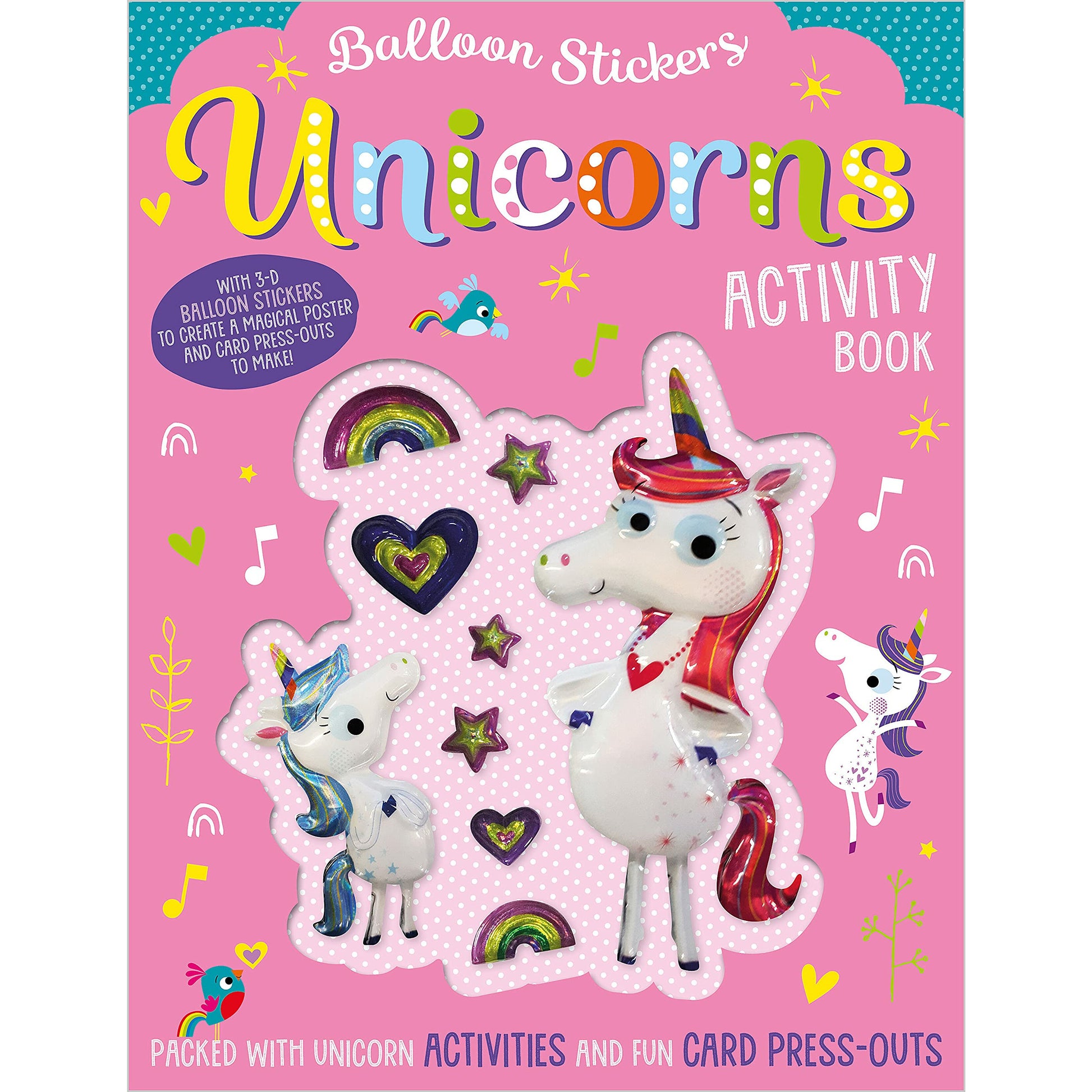Make Believe Ideas Books Balloon Stickers Activity Book - Unicorns