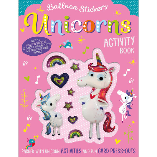 Make Believe Ideas Books Balloon Stickers Activity Book - Unicorns