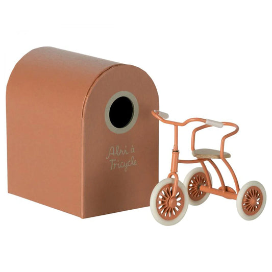 Maileg Mouse Abri a Tricycle - Coral