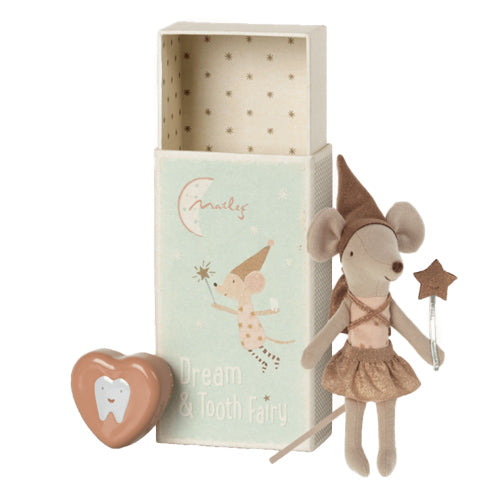 Maileg Tooth Fairy Mouse in Matchbox - Big Sister - Rose