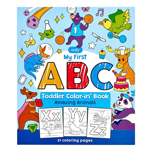 Ooly ABC: Amazing Animals Toddler Colouring Book