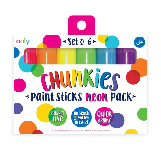 Ooly Chunkies Paint Sticks Neon - Set of 6