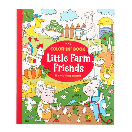 Ooly Color-in' Book - Little Farm Friends