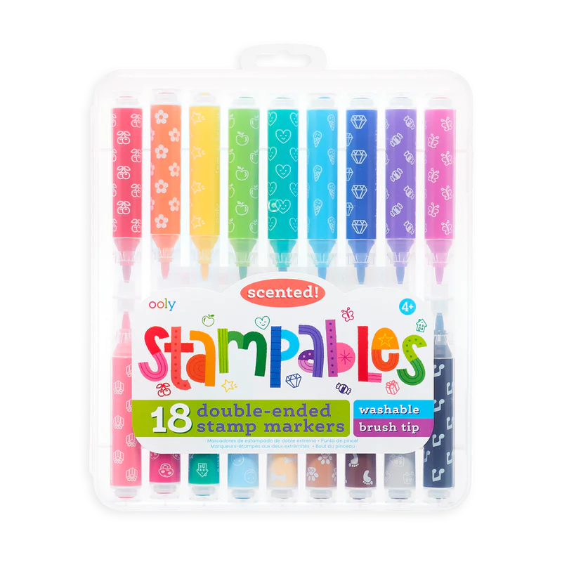 Ooly Stampables Double Ended Scented Markers - Set of 18