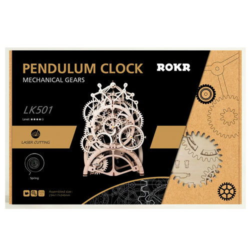 Hands Craft DIY Wooden 3D Pendulum Clock