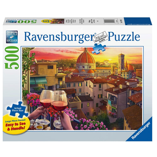 Ravensburger Cozy Wine Terrace 500 Piece Puzzle