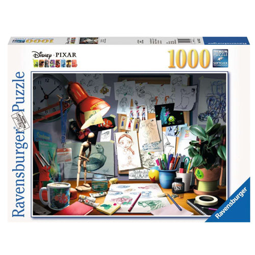 Ravensburger Disney Pixar The Artist's Desk 1000 Piece Puzzle