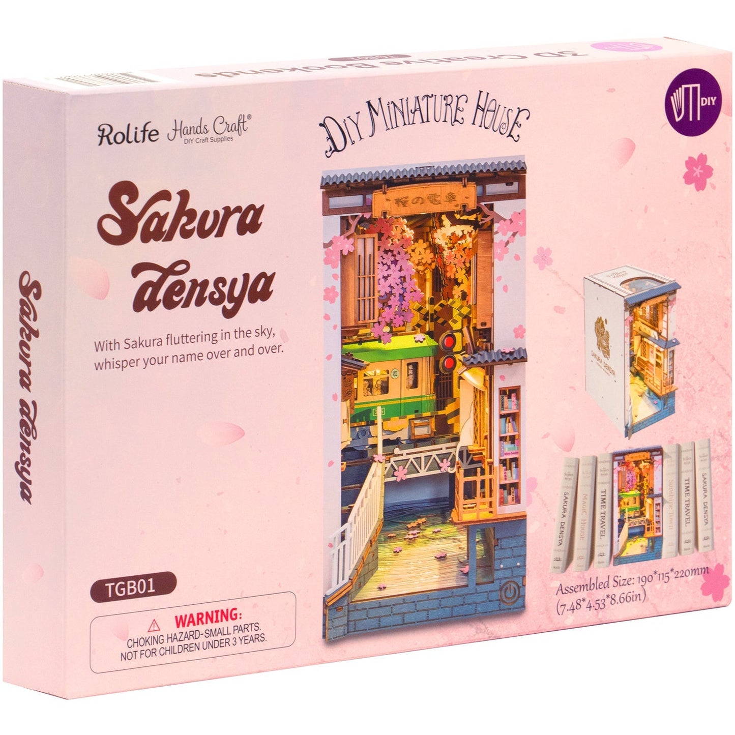 Hands Craft DIY Book Nook Sakura Densya