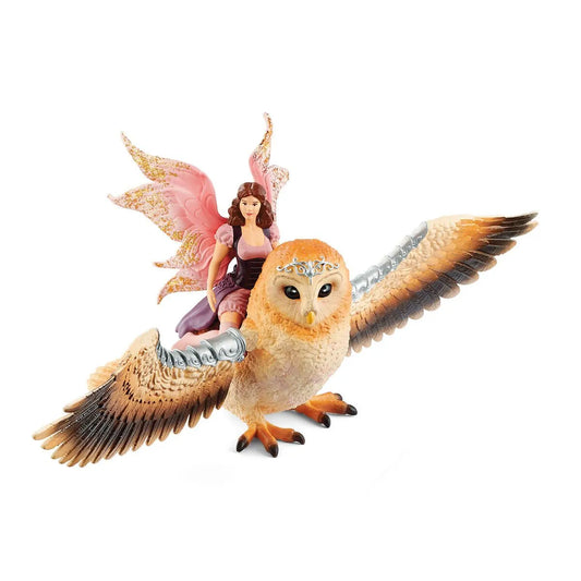 Schleich Bayala Fairy in Flight on Glam-Owl 70789