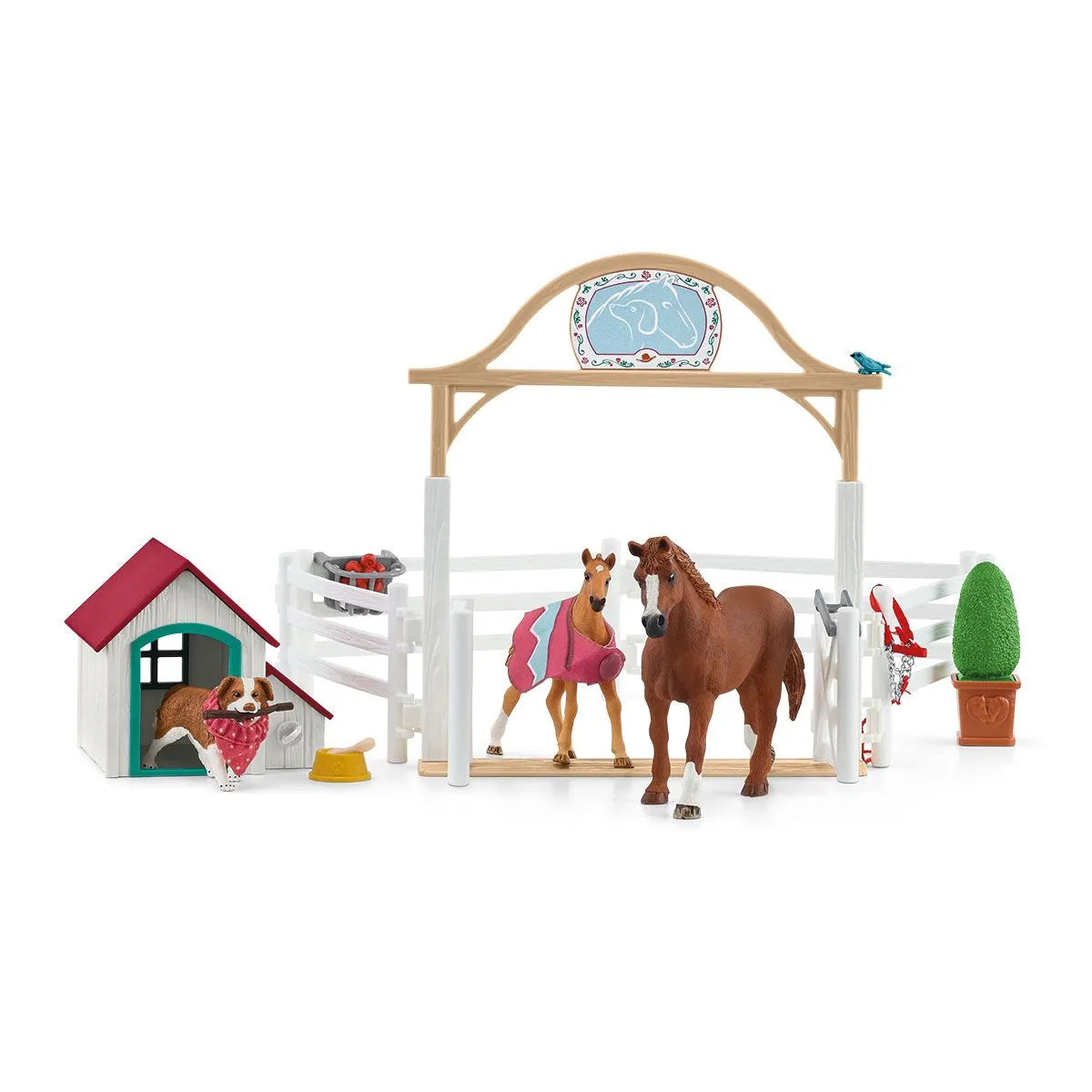 Schleich Horse Club Hannah's Guest Horses with Ruby the Dog 42458