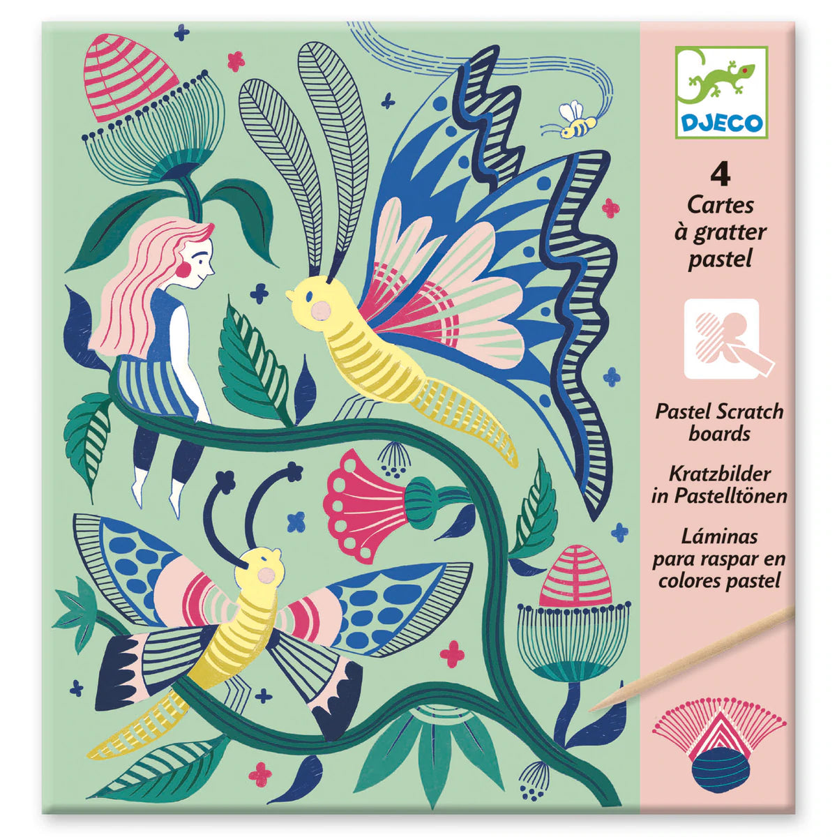 Djeco Scratch Cards Fantasy Garden