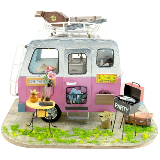 Hands Craft DIY Miniature Dollhouse Kit Happy Camper