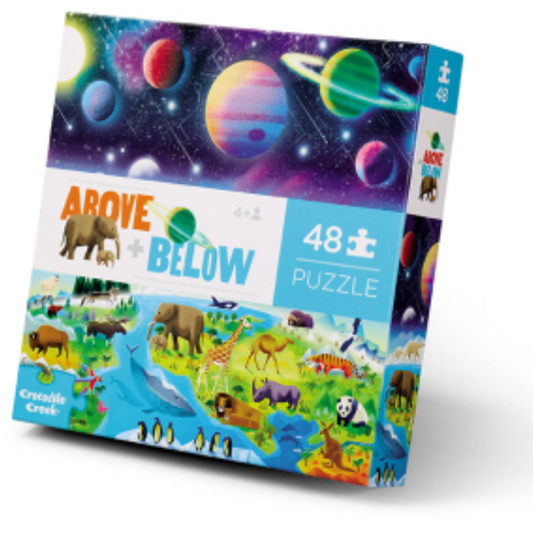 Crocodile Creek Above & Below Earth and Space 48 Piece Puzzle