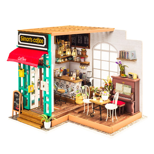 Hands Craft DIY Miniature Dollhouse Simon's Coffee House