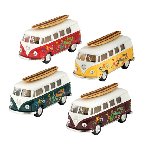 Die-Cast VW Bus with Surfboard