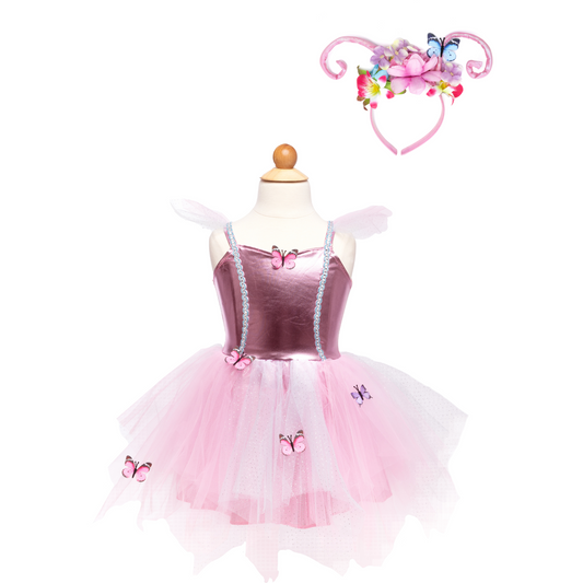 Great Pretenders Woodland Butterfly Dress and Headpiece Size 5-6